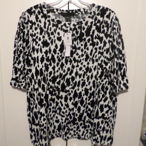 Sanctuary Leopard Print Short Sleeve Tee NWT Sz XL - Picture 1 of 4